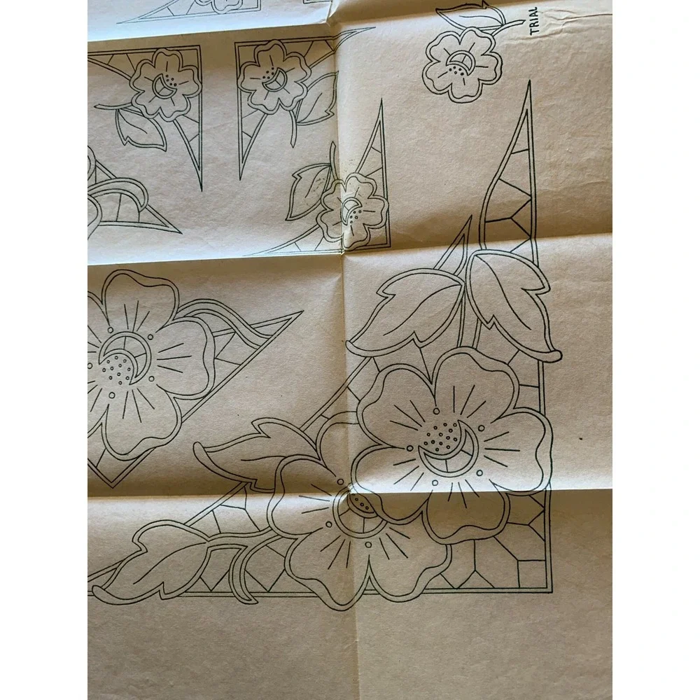 Vintage 1935 Laura Wheeler Transfer Mail Order Floral Flower Pansy Unused